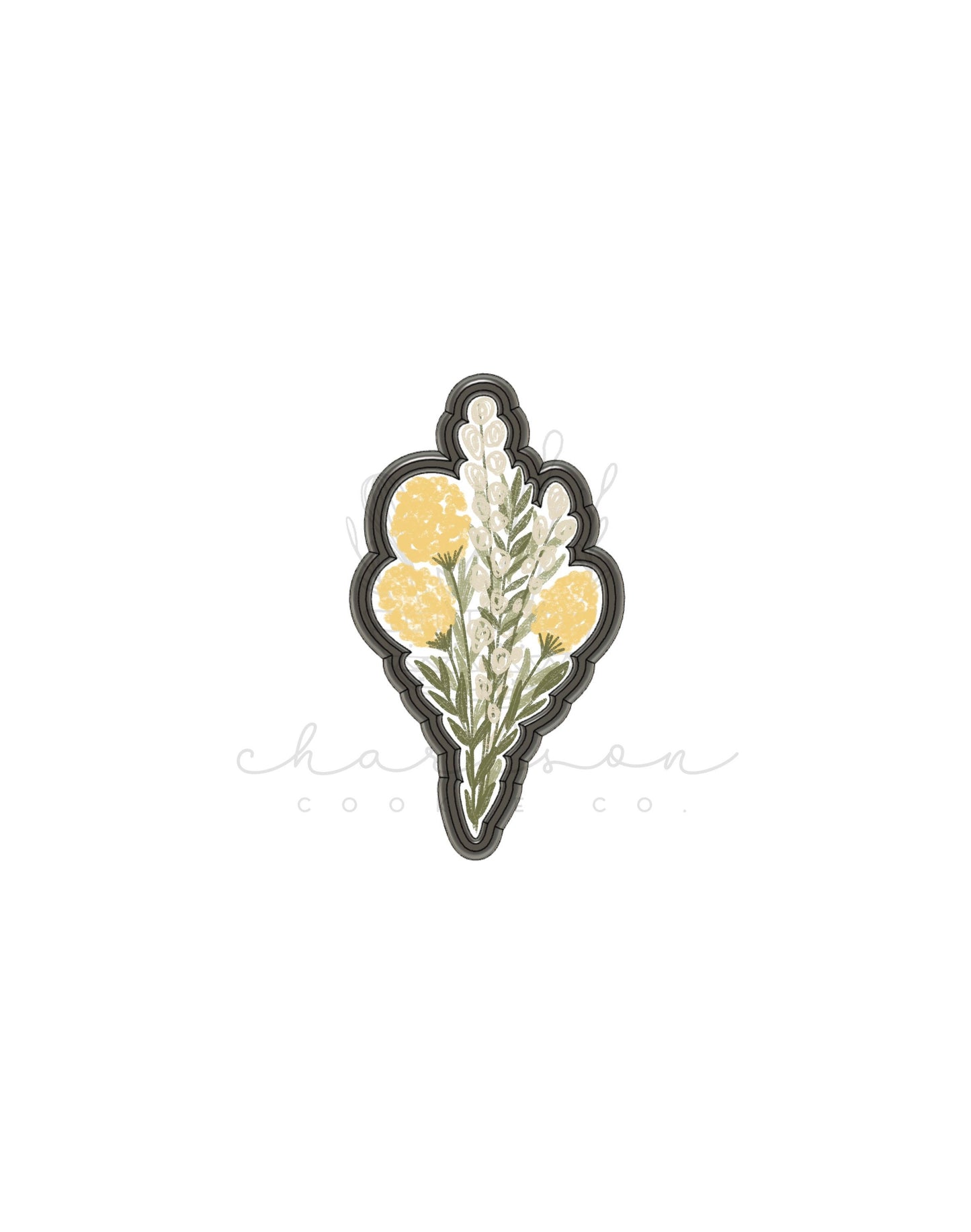 Bouquet cookie cutter (Linen & Gray)