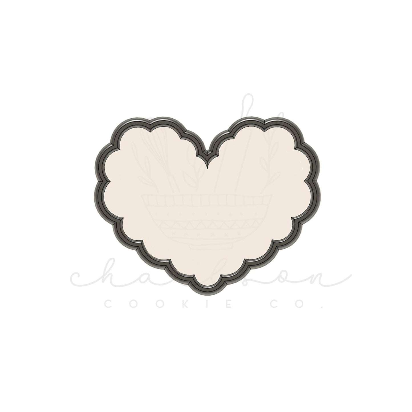 Scalloped heart cookie cutter