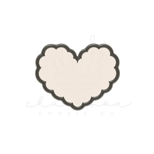 Scalloped heart cookie cutter