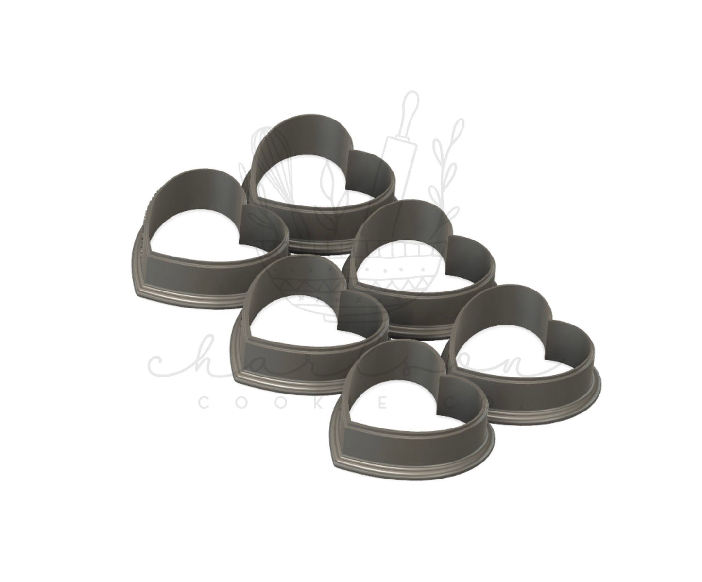 Multi-cutter heart no. 3 cookie cutter