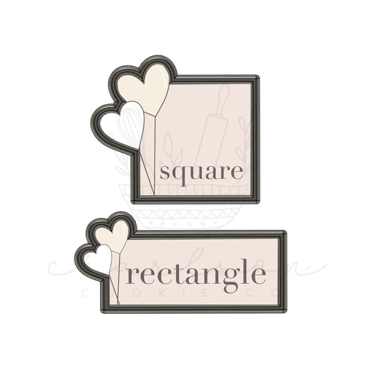 Plaque with hearts cookie cutter