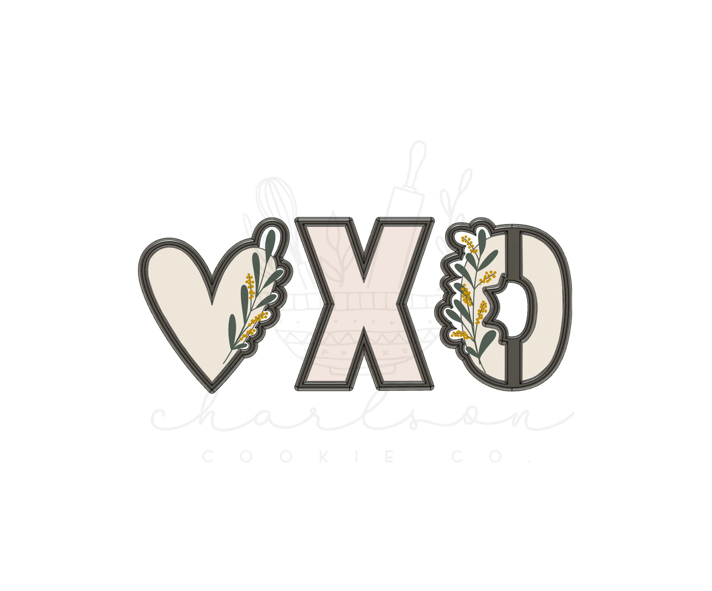Valentine’s Day HEART X O cookie cutters
