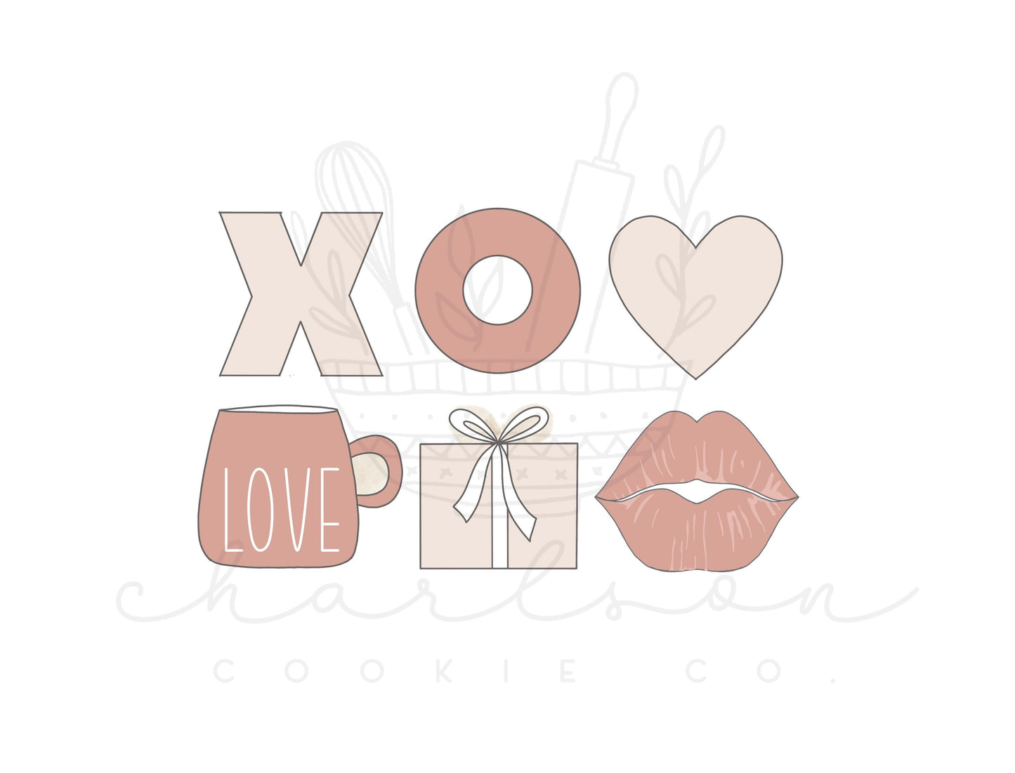 Valentine’s Day Set B cookie cutters set
