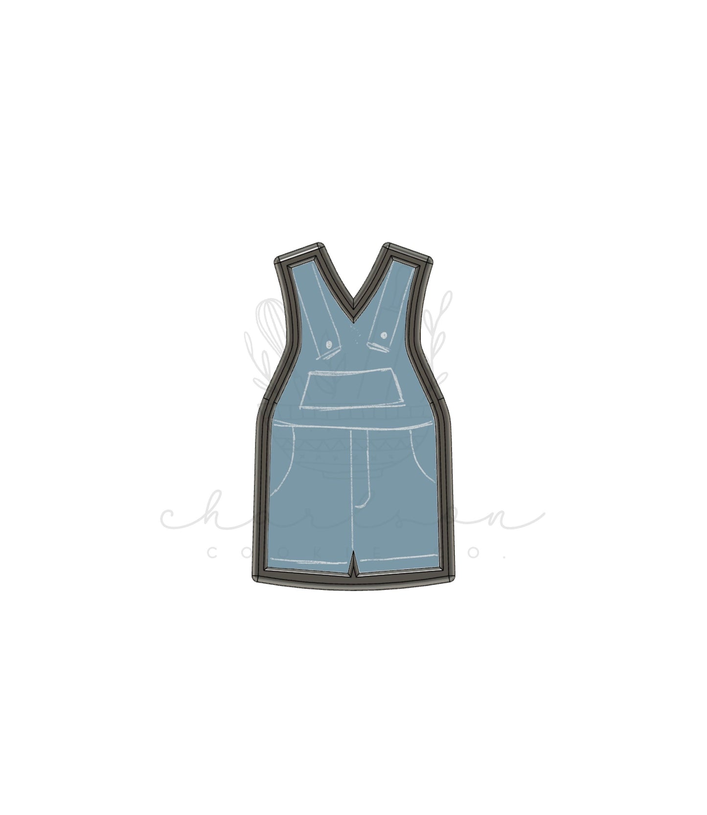 Overalls cookie cutter (Linen & Gray)
