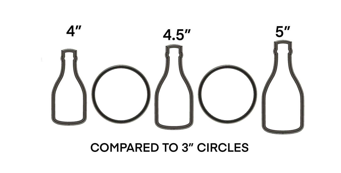 Champagne bottle cookie cutter