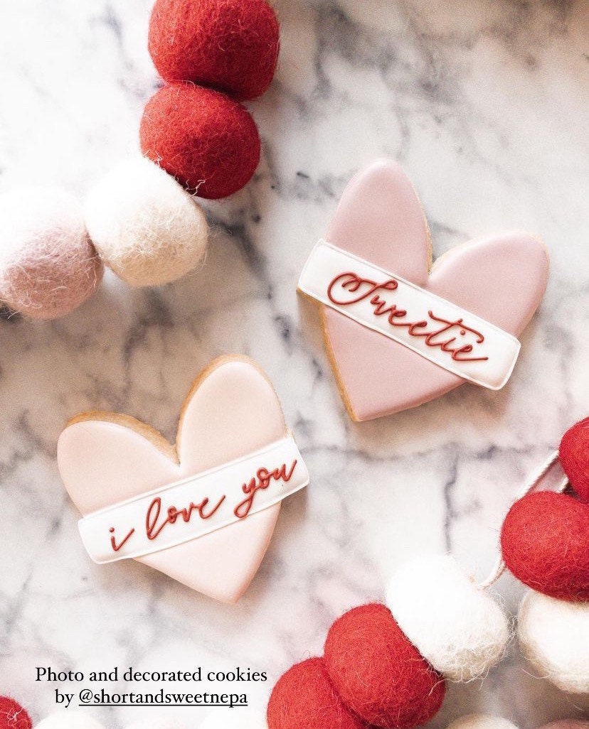 Heart plaque cookie cutter