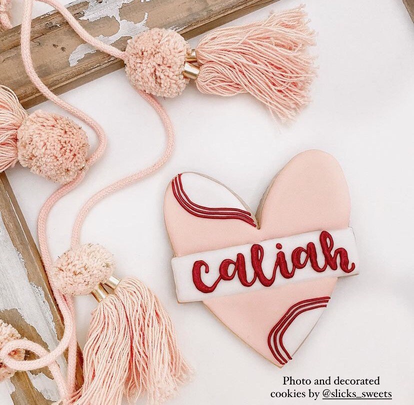 Heart plaque cookie cutter
