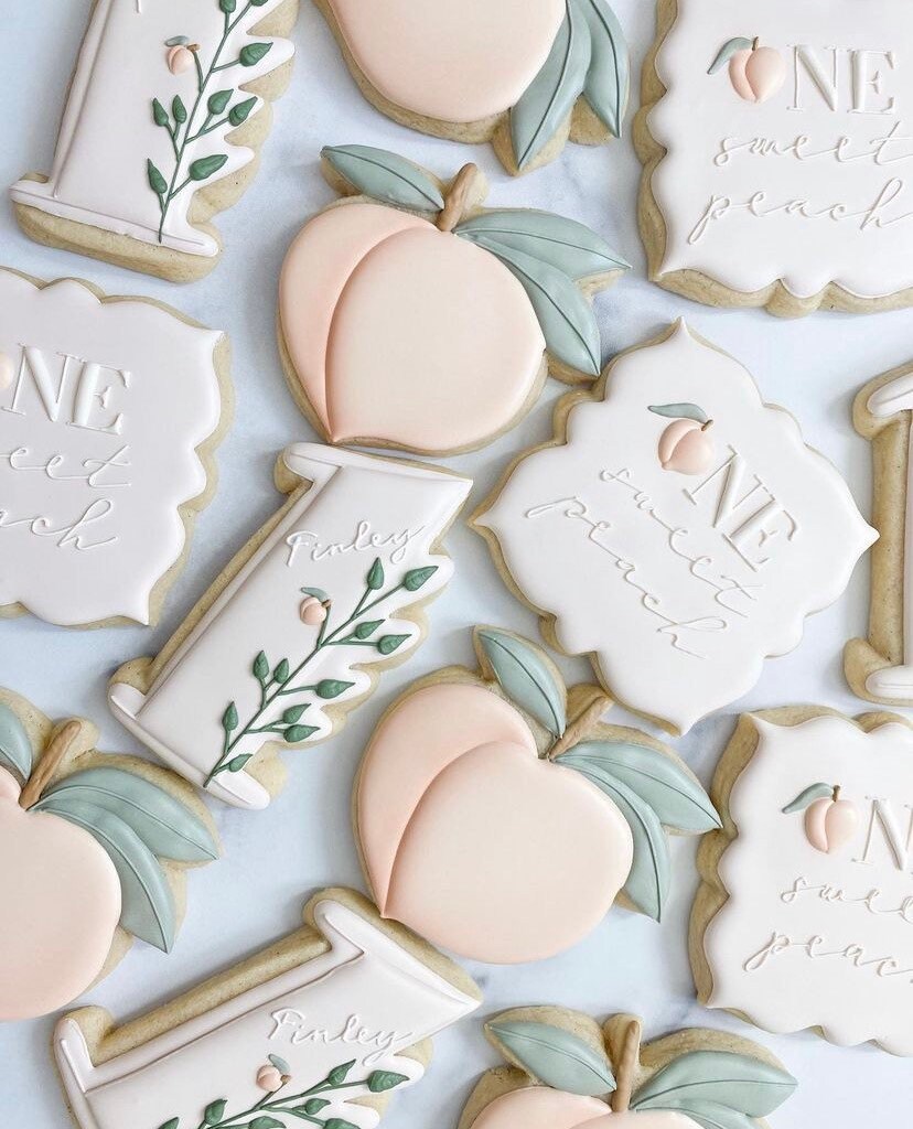 Number 1 with floral cookie cutter