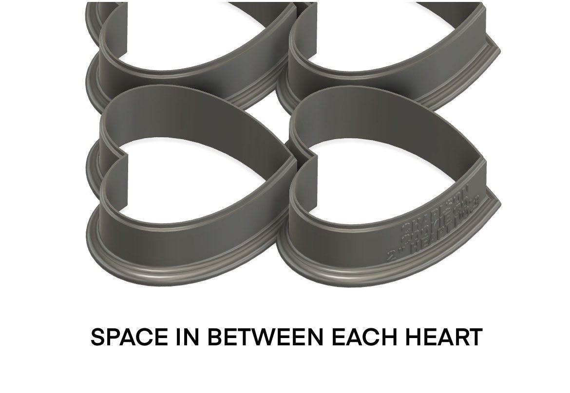 Multi-cutter heart no. 3 cookie cutter
