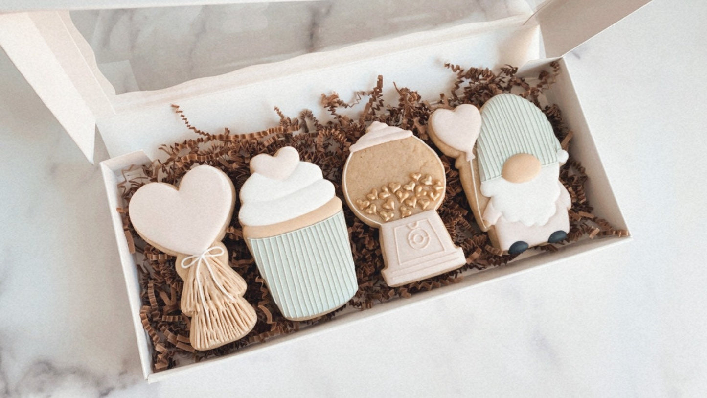 Gnome with heart balloon cookie cutter