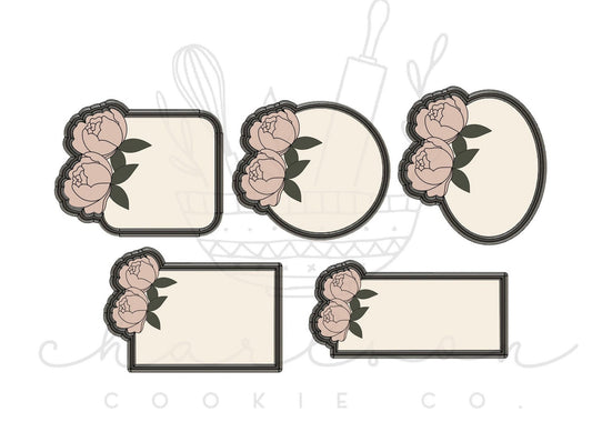 Flower no. 3 plaque cookie cutter