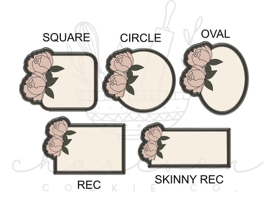 Flower no. 3 plaque cookie cutter
