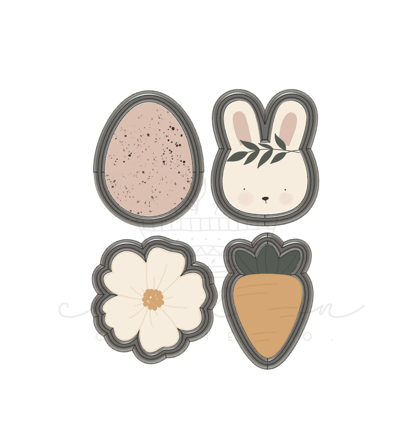 Easter set B (4pc) cookie cutter set