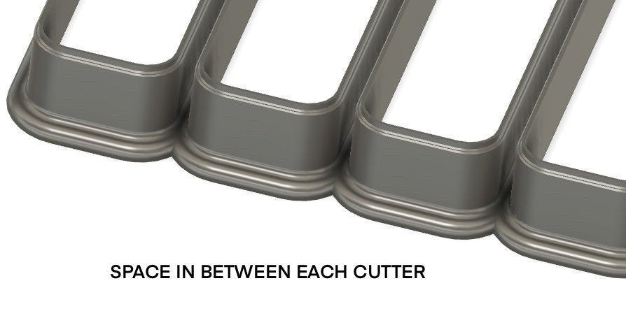 Multi-cutter rectangle cookie cutter