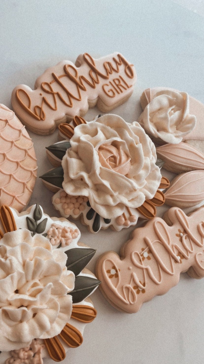 Birthday plaque cookie cutter