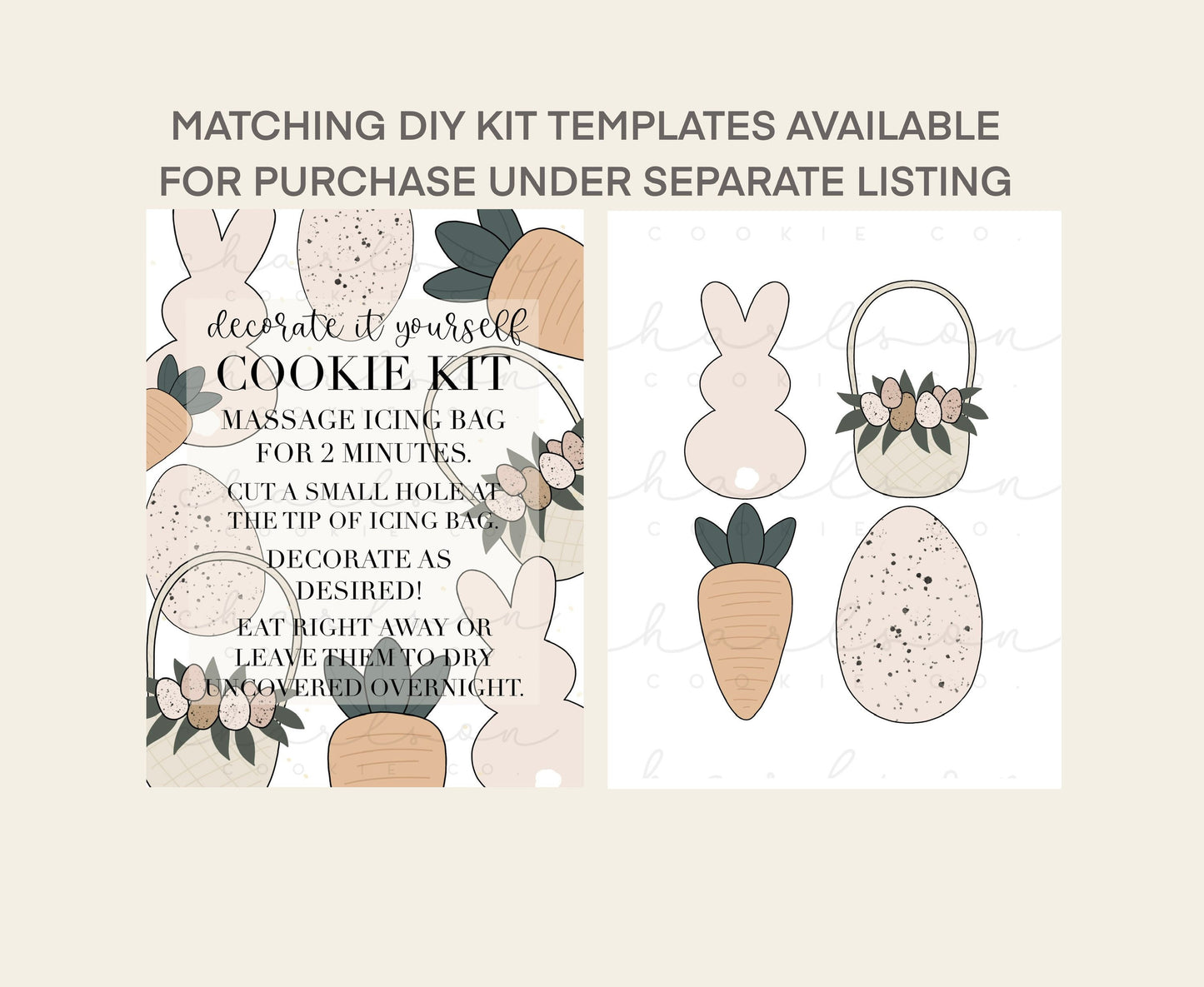 STL files / Easter set A 4” cutters set / digital files - personal use only