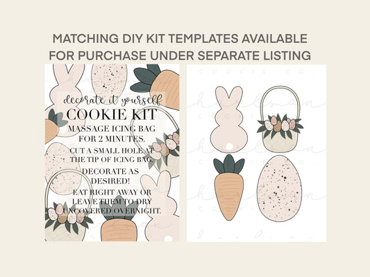 Easter set A 4" cookie cutters set (4pc)