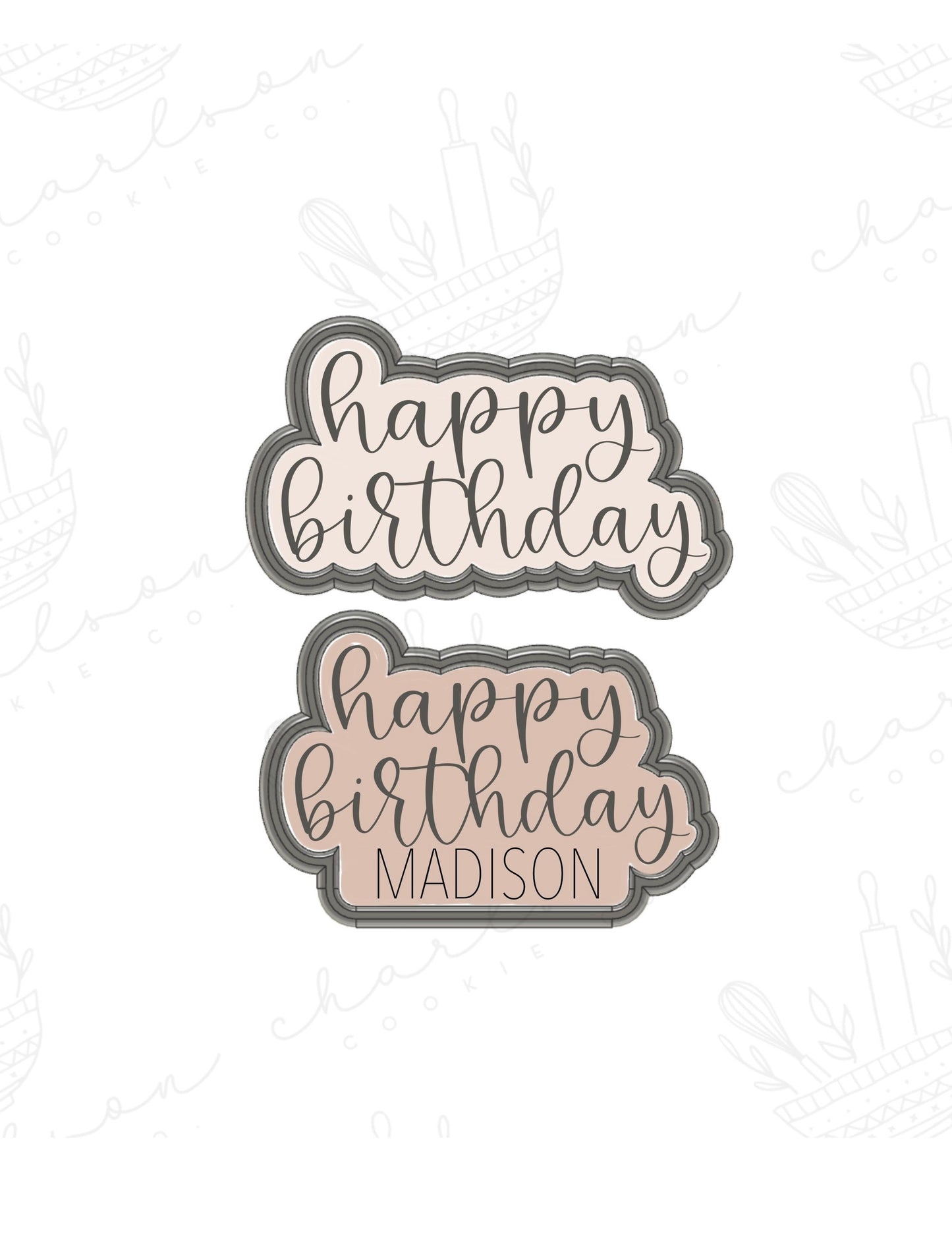 Happy birthday no. 2 cookie cutter