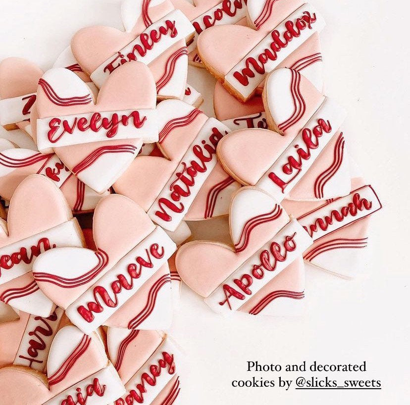 Heart plaque cookie cutter