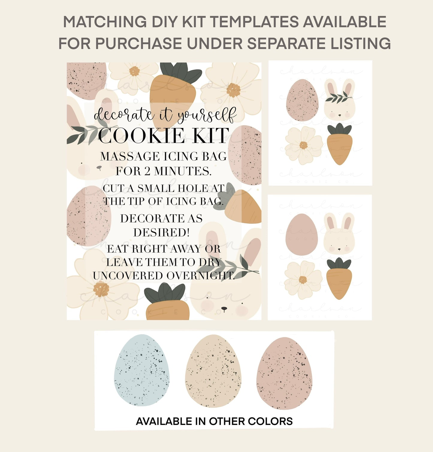 Easter set B (4pc) cookie cutter set