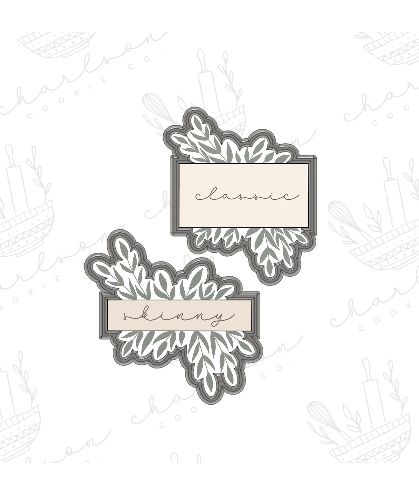 Olivia plaque cookie cutter