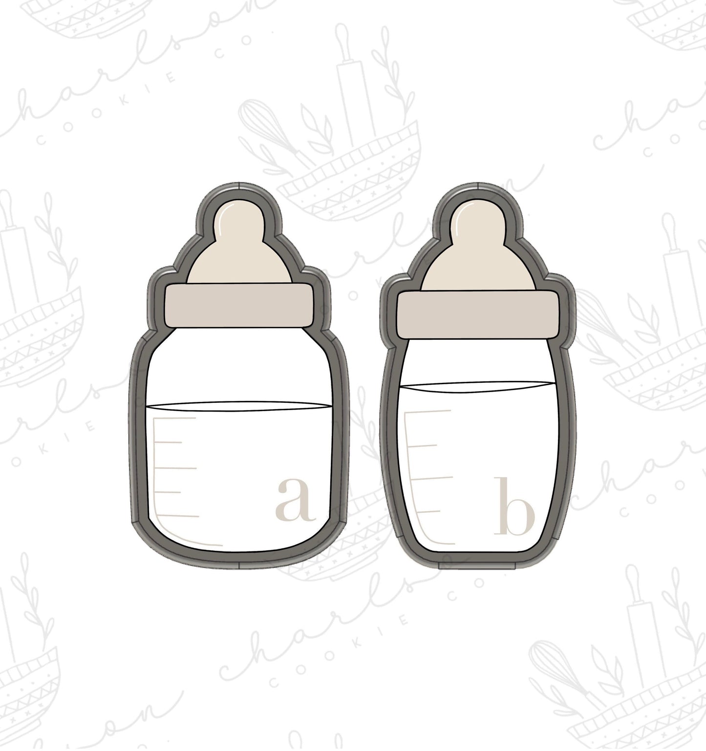 Baby bottle cookie cutter
