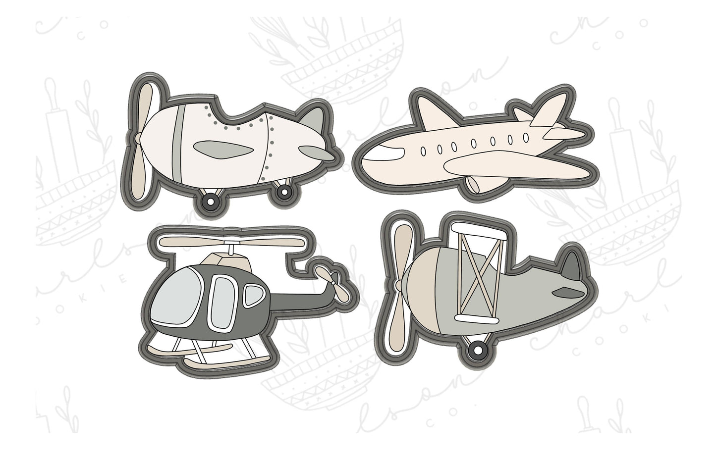 Planes & helicopter cookie cutter