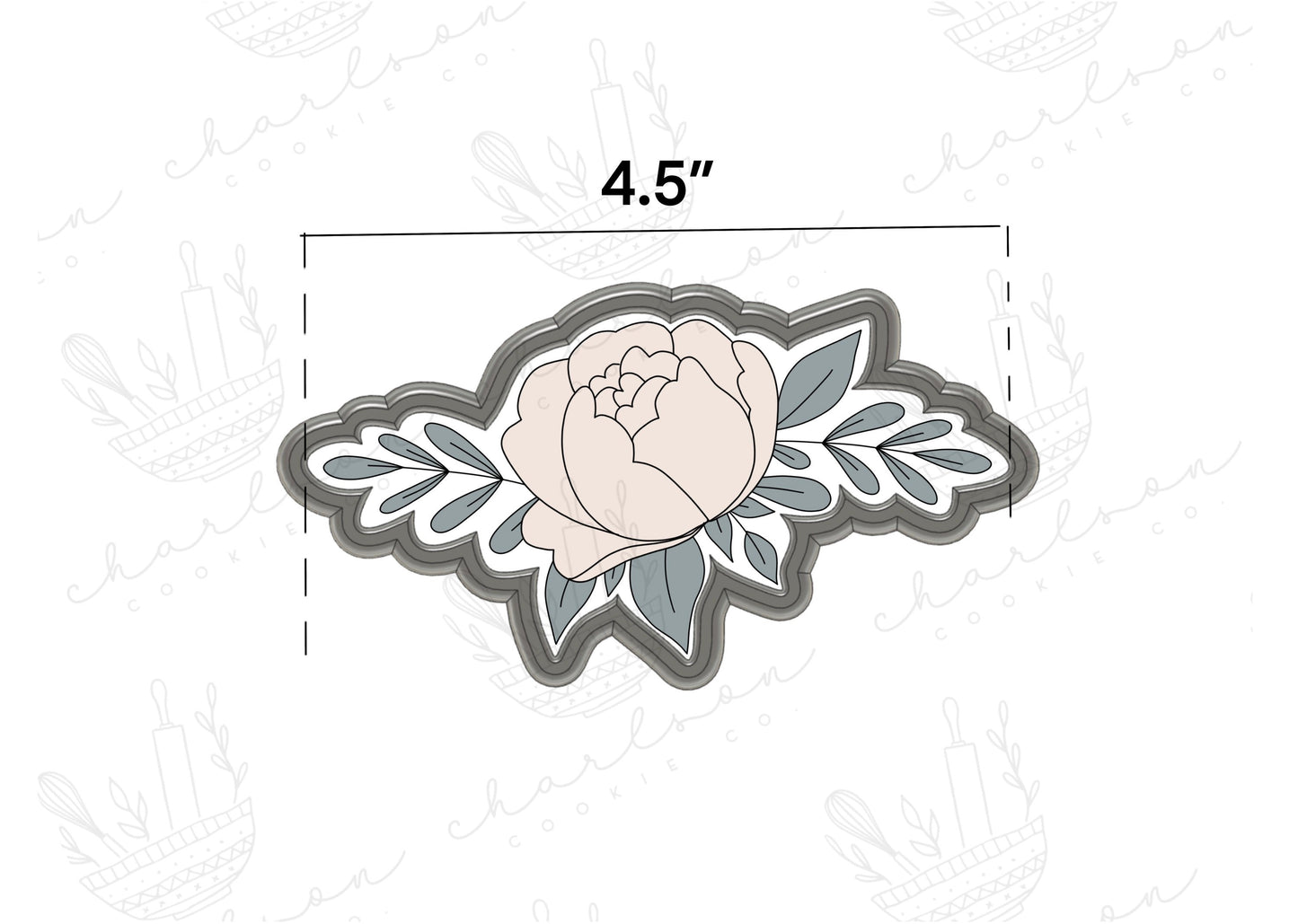 Peony no. 1 cookie cutter