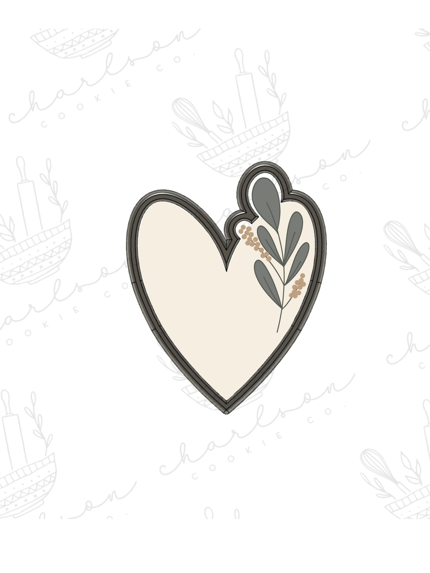 Mason heart plaque cookie cutter