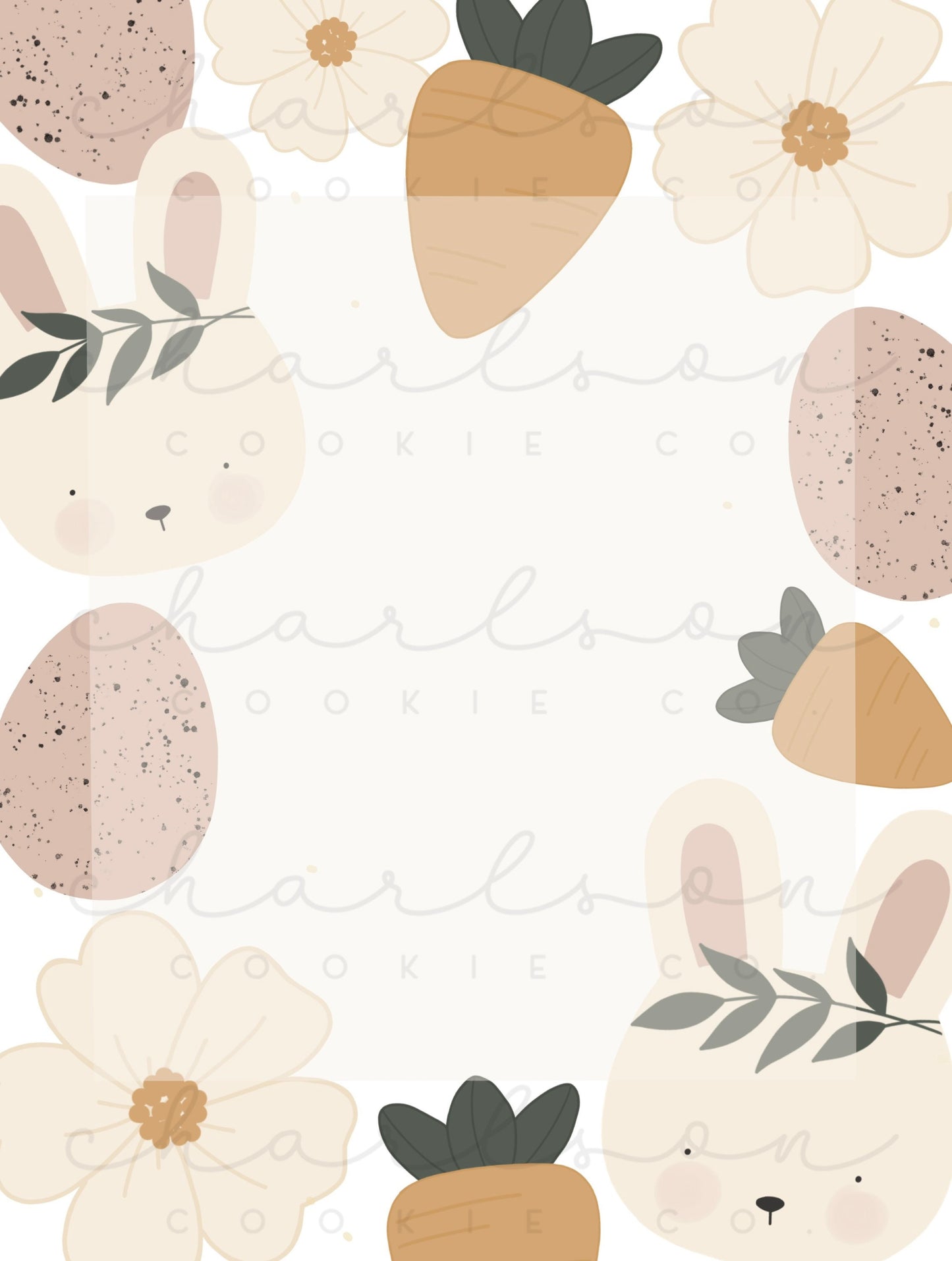 DIY cookie kit (Easter set B pink) instruction card (4 files) / Instant digital download