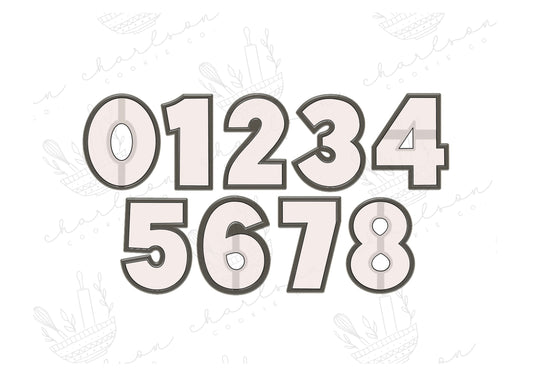 Numbers 3.5" set cookie cutter