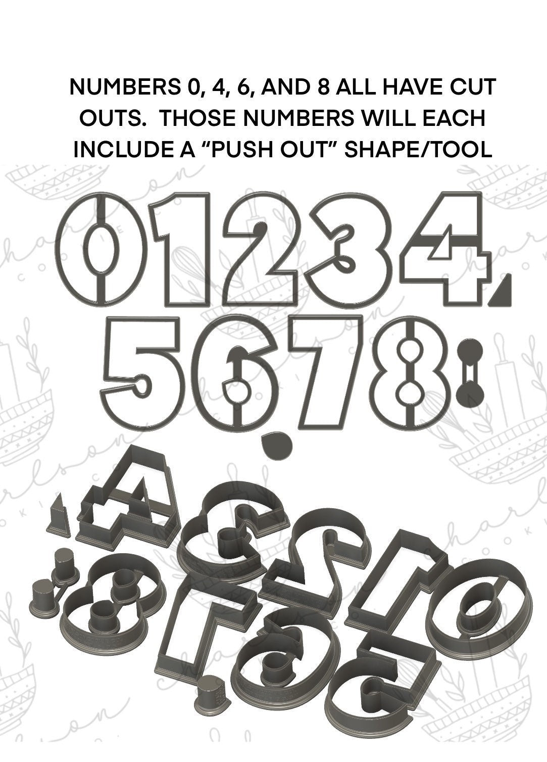STL files / Numbers with cut outs / digital files - personal use only