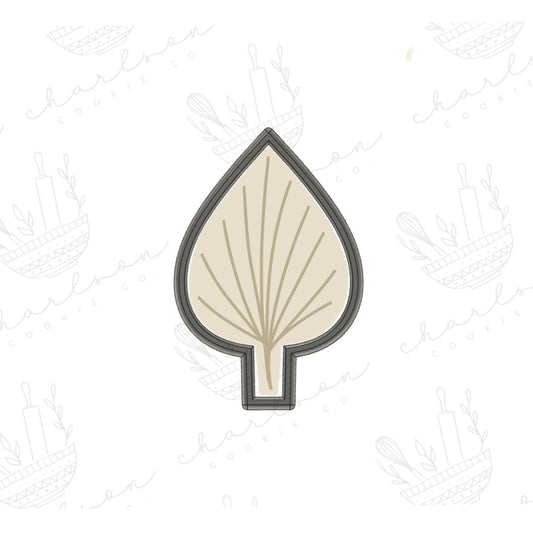 Dried palm leaf cookie cutter