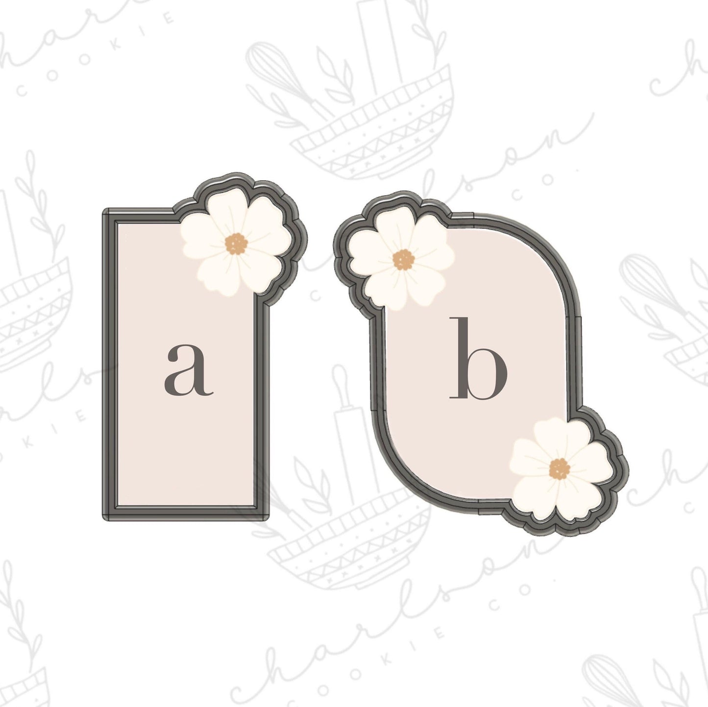 Flower no. 5 plaques cookie cutter