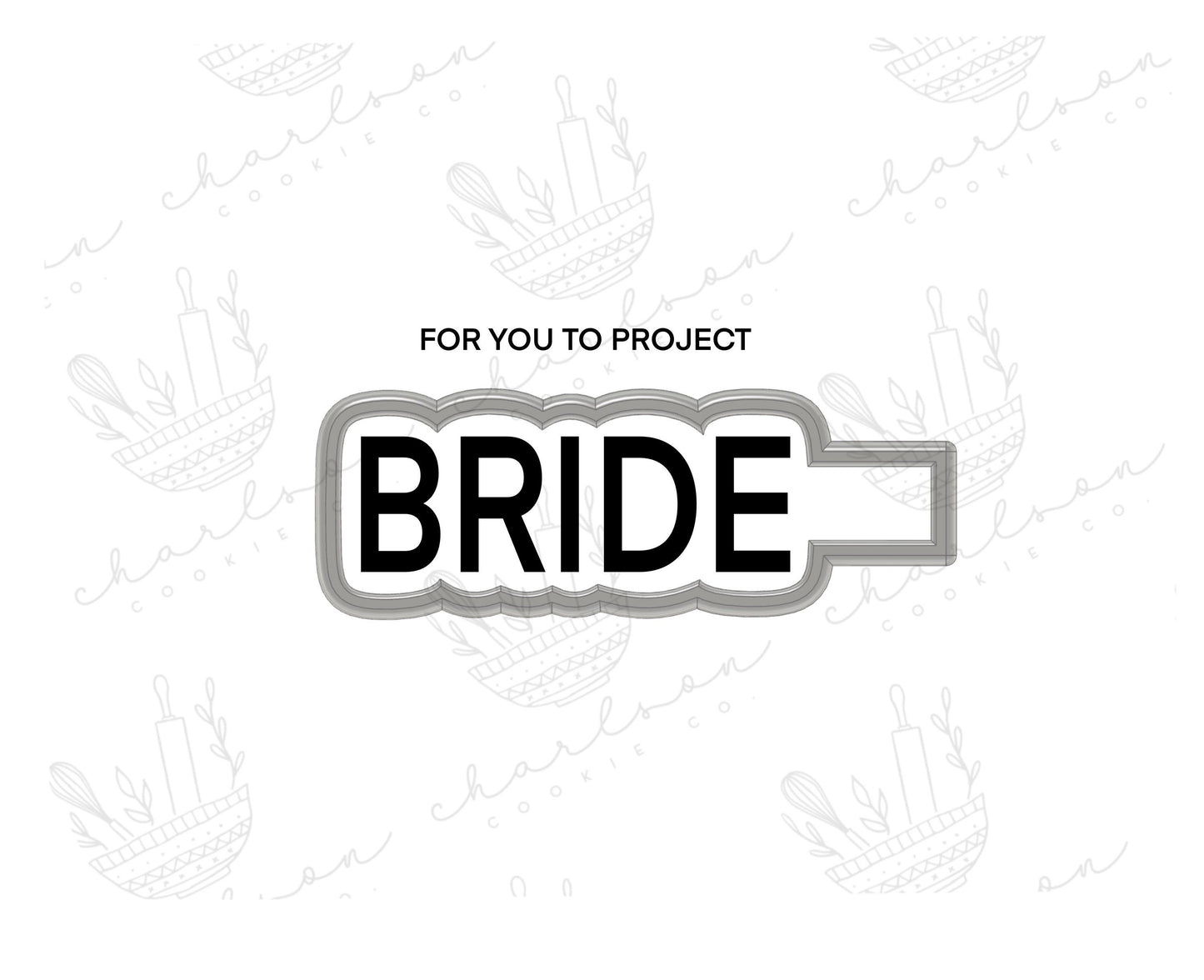 Bride clip cookie cutter