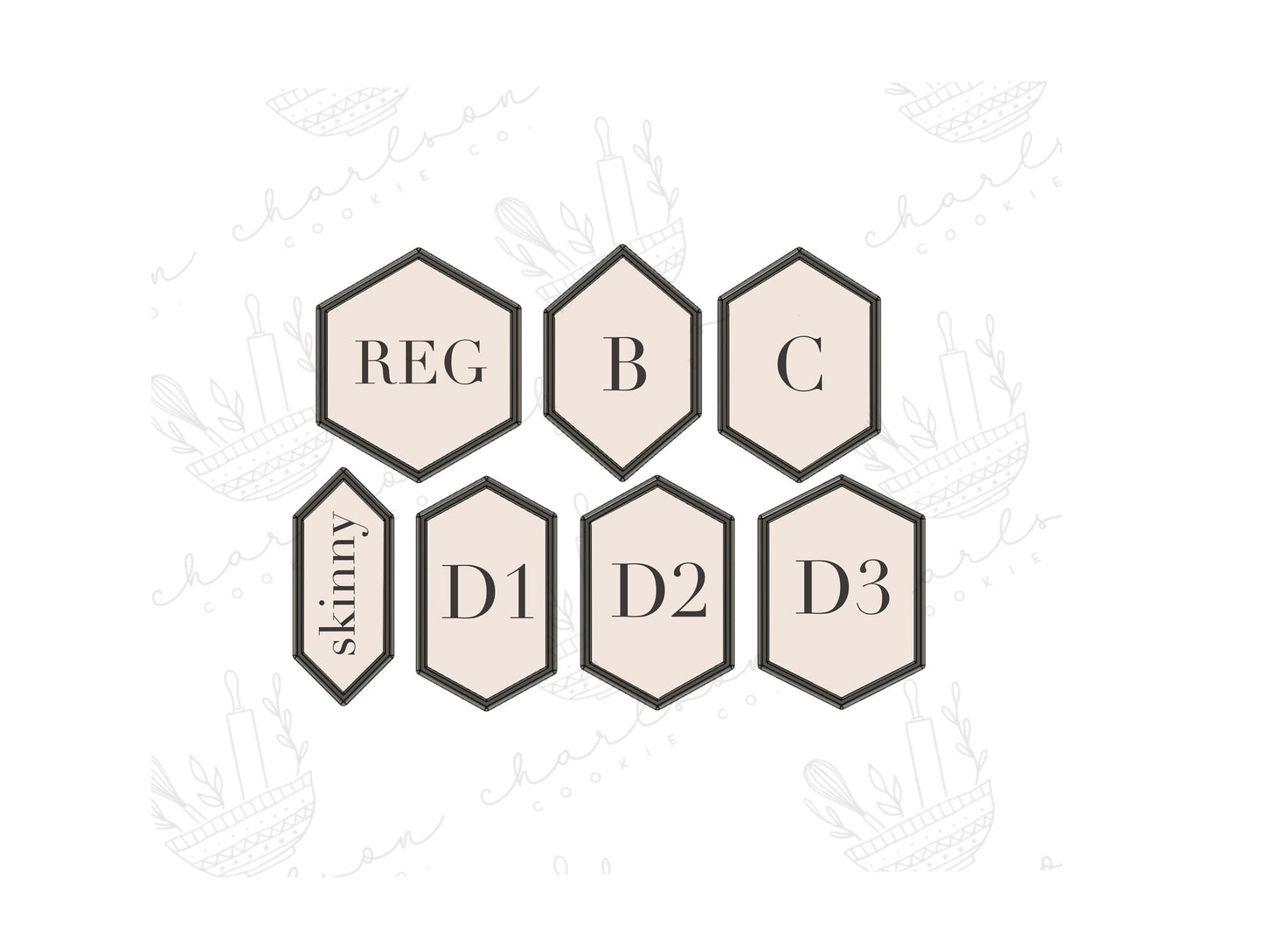 Hexagon cookie cutters