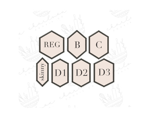 Hexagon cookie cutters