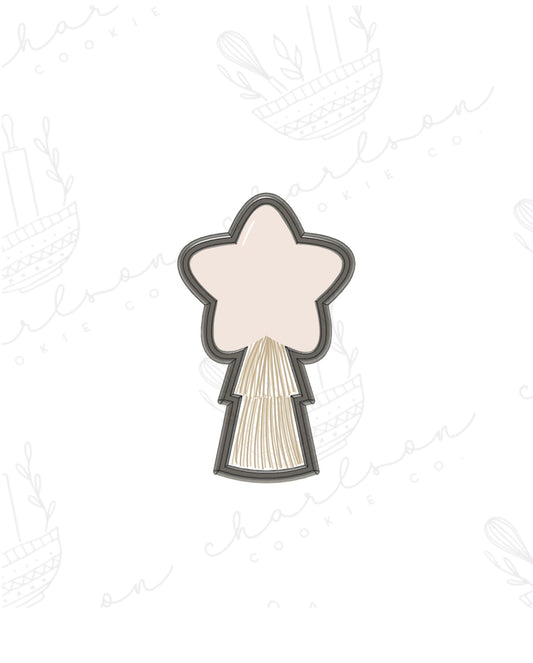 Star balloon with tassels cookie cutter