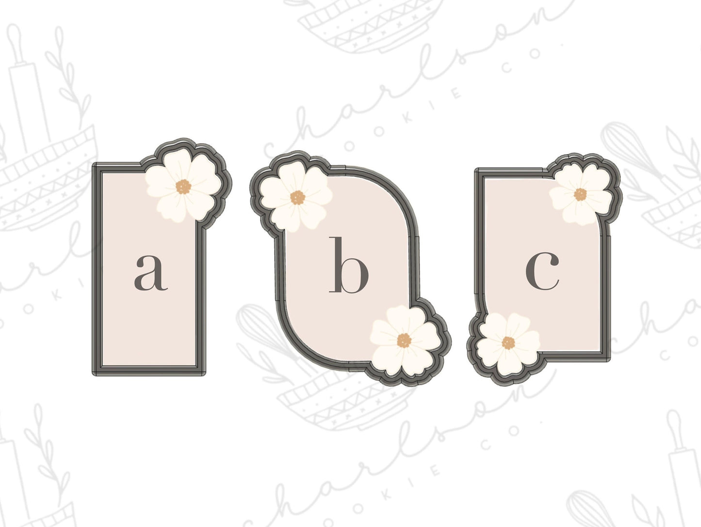 Flower no. 5 plaques cookie cutter