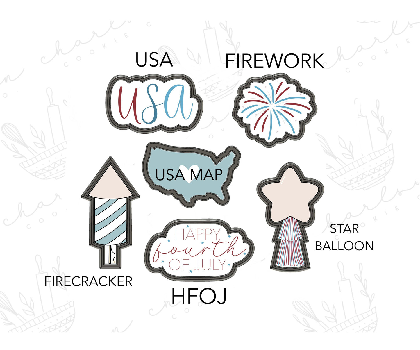 Fourth of july cookie cutters