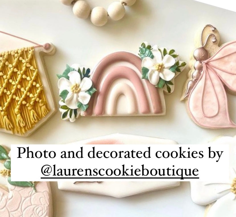 Rainbow with floral no. 1 cookie cutter