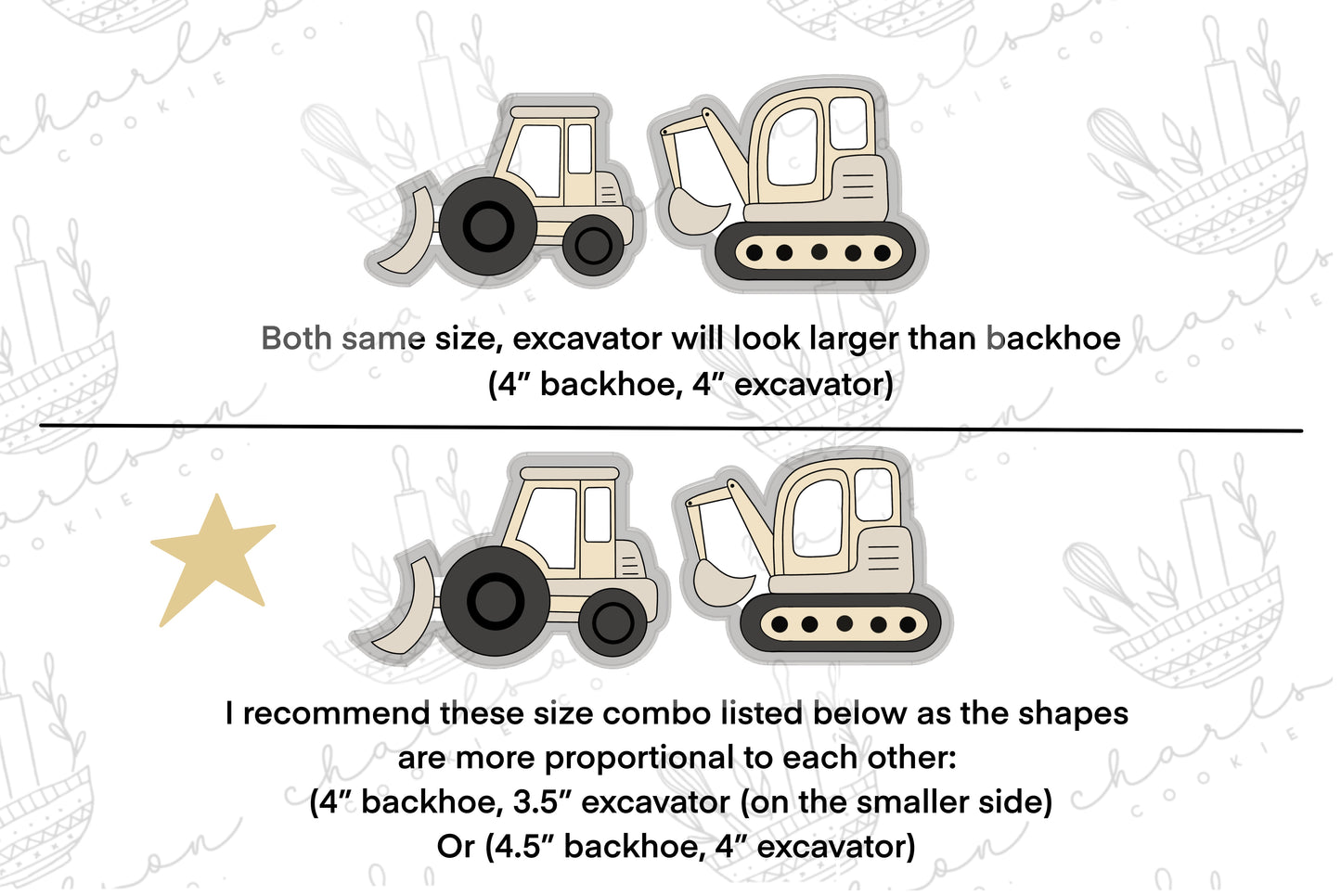 Construction vehicles cookie cutters