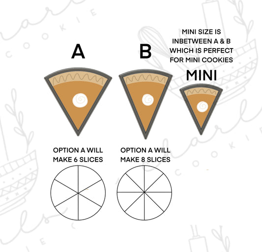 Pie slices cookie cutter