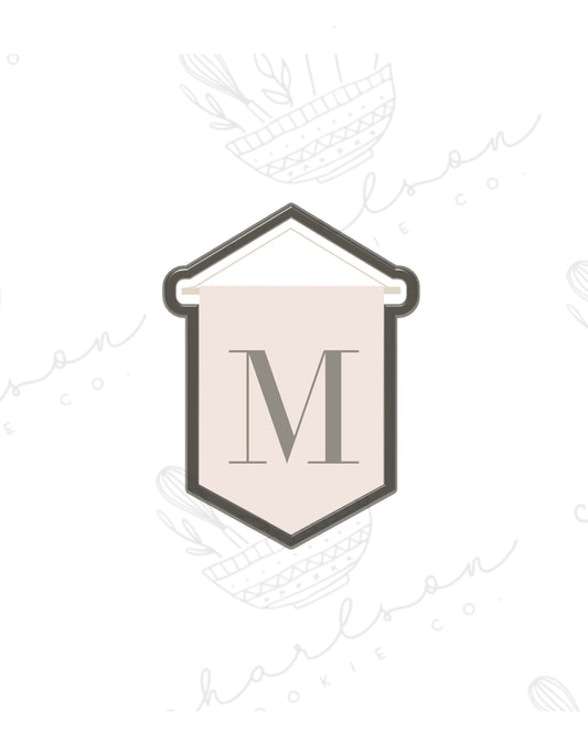 Hanging banner cookie cutter