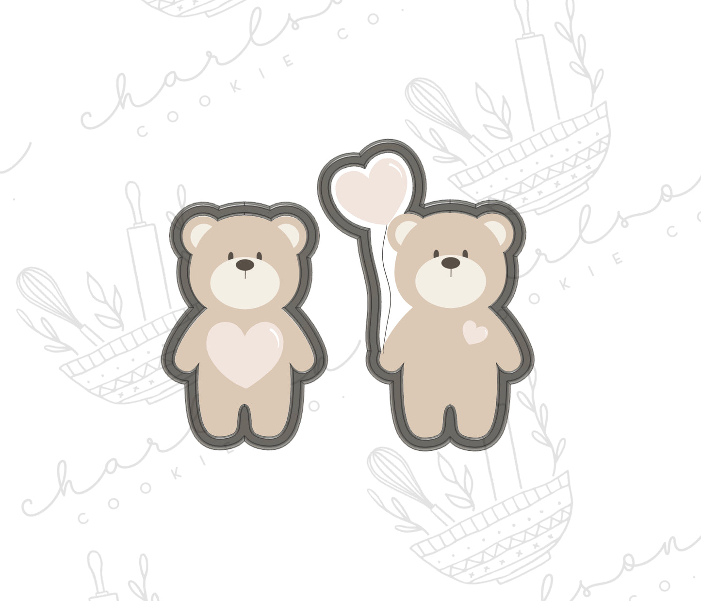 Teddy bear no. 3 cookie cutters