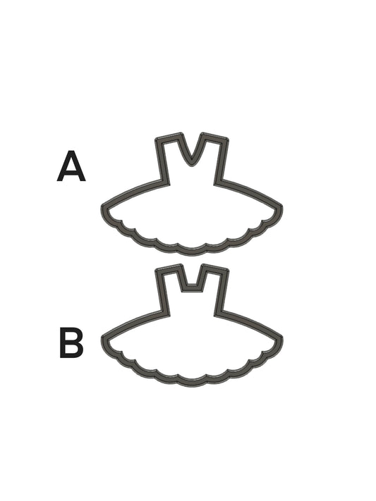 Tutu / ballerina dress cookie cutter