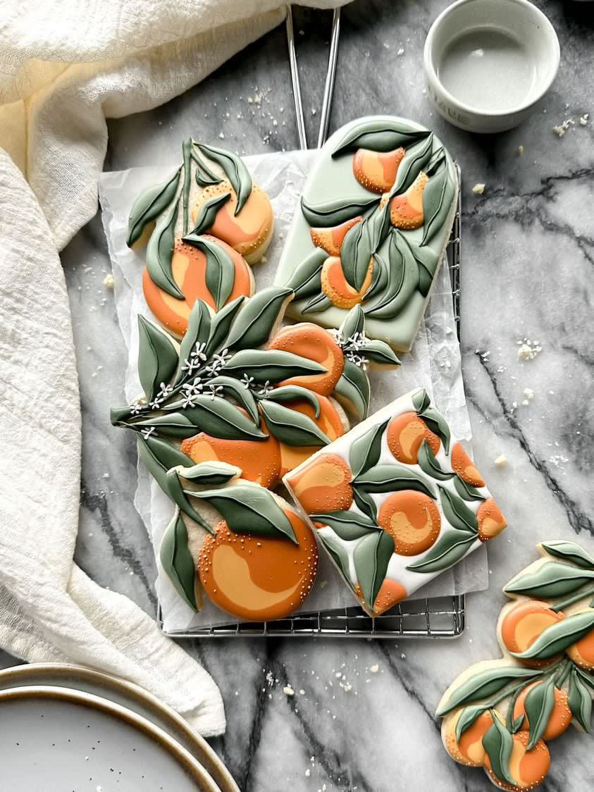 Linen & Gray - "Orange Branches" class cookie cutters