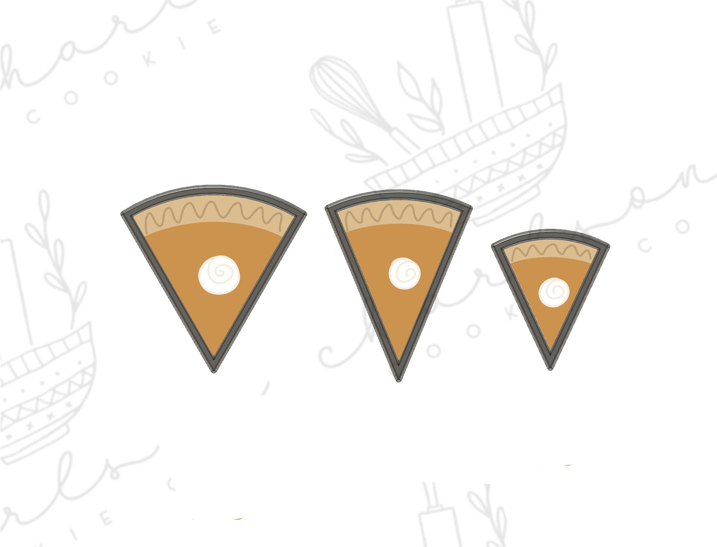 Pie slices cookie cutter
