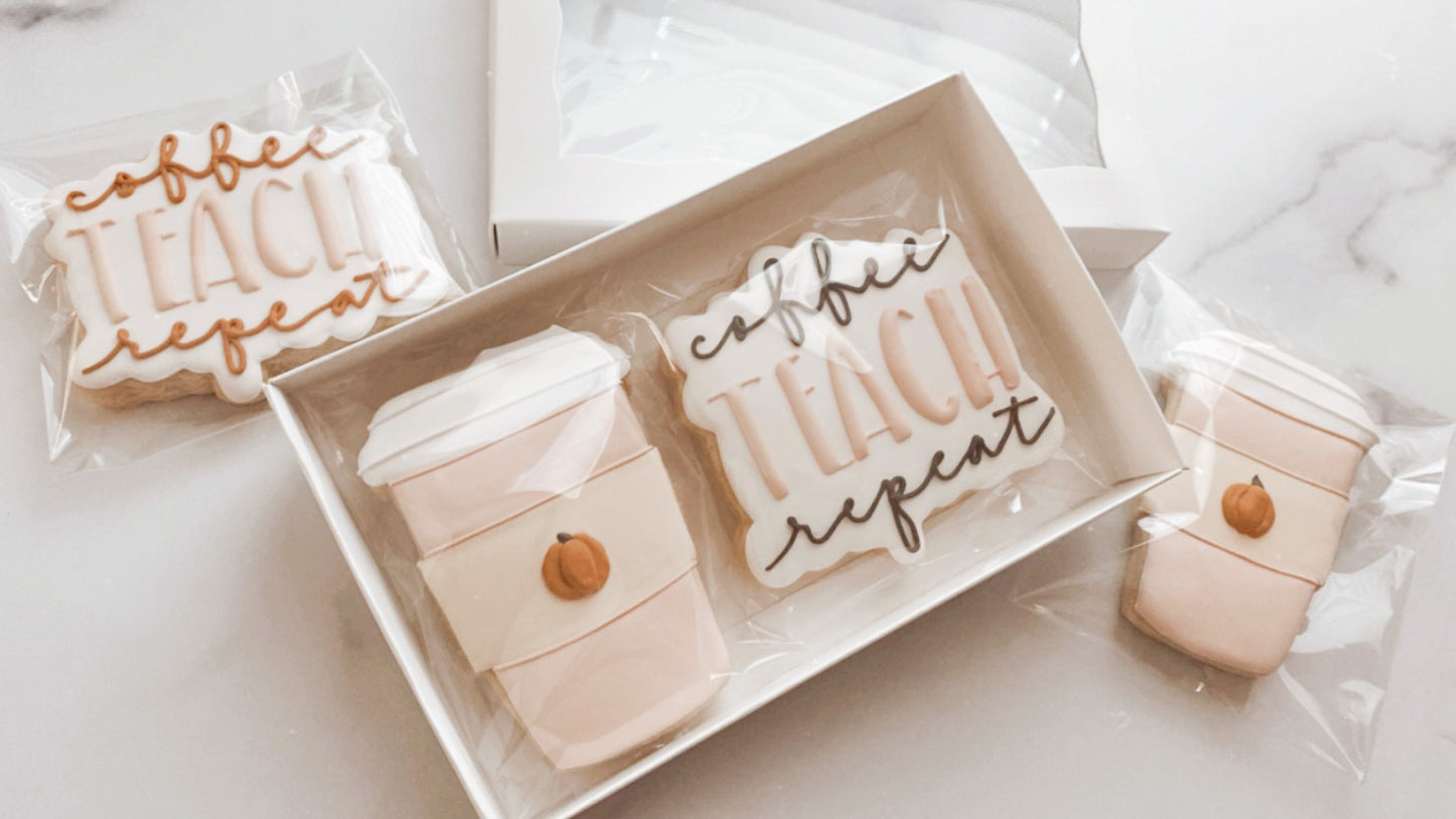 Coffee teach repeat cookie cutter