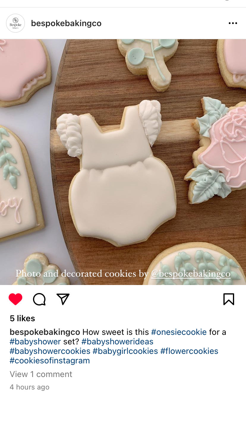 Baby ruffle no. 1 cookie cutter